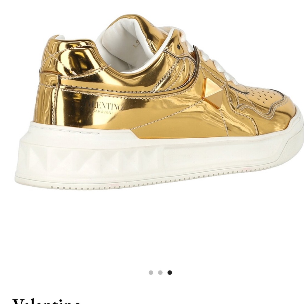 Valentino Metallic Gold Sneakers - Picture 6 of 7
